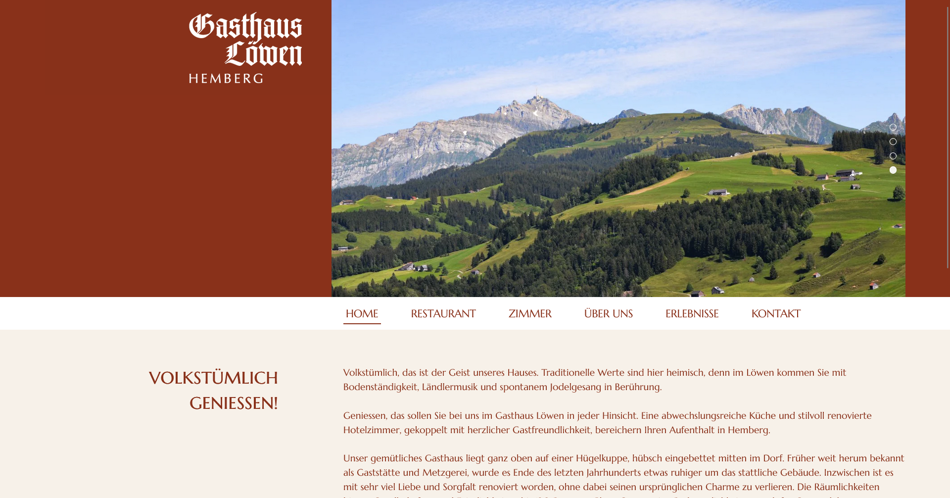 Website für Restaurant